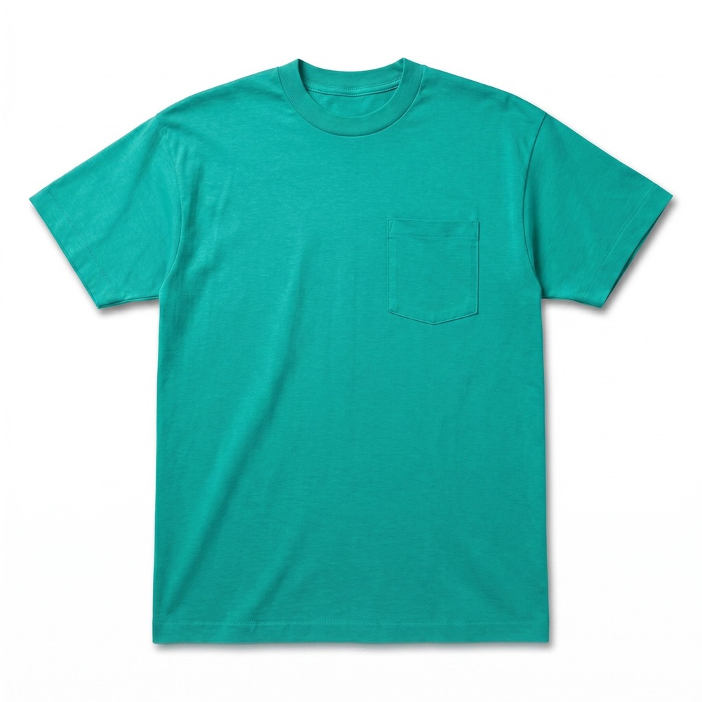 BVD Pocket T-Shirt Mens XXL Teal Excellent Vintage 90s Single Stitch USA Made